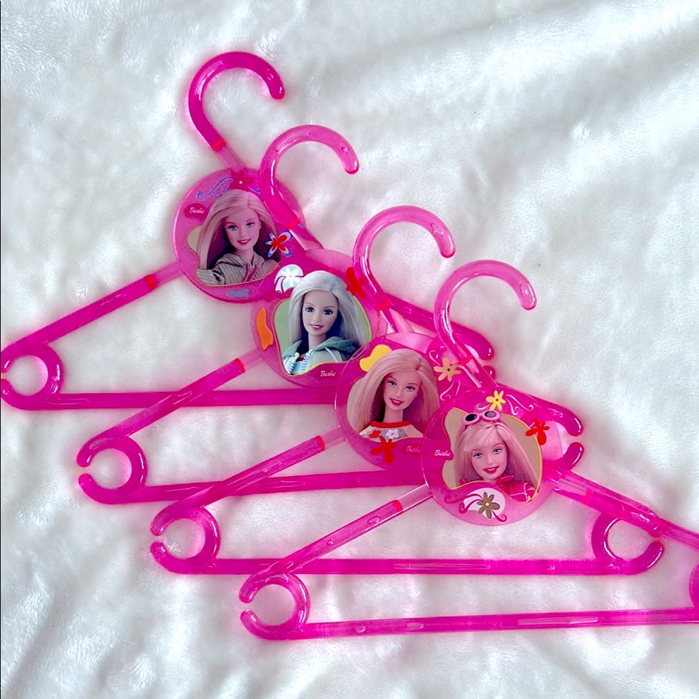 Vintage Set of Pink Heavy Duty Barbie Hangers